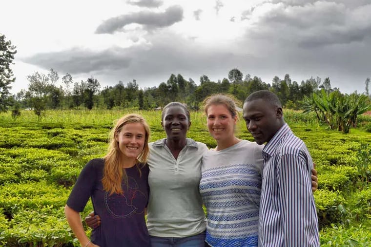 The Ajiri Tea team includes (from left) Kate Holby, Regina Oyugi, Sara Holby, and Duncan Mochache.