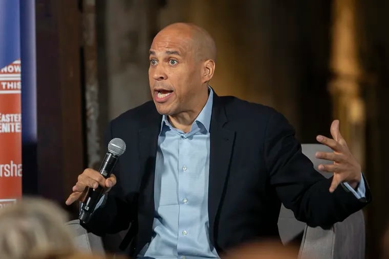 Cory Booker, 2020 presidential candidate, participate in a forum about incarcerated at Easterrn State Penitentiary in Philadelphia, PA on Monday, Oct. 28, 2019
