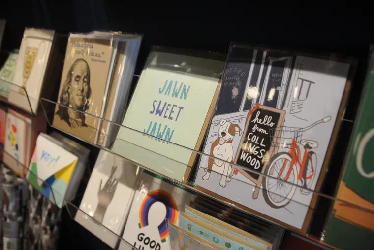 Local greeting cards at Occasionette in Collingswood, N.J.