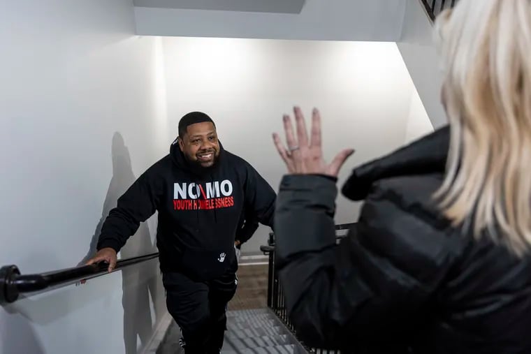 Rickey Duncan, executive director of the nonprofit group NoMo, surprised four women with brand new apartments in West Philadelphia Friday.