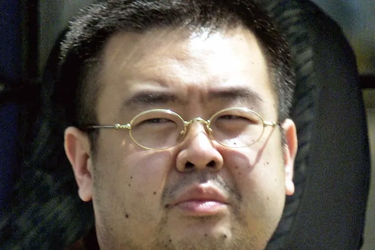 FILE - This May 4, 2001, file photo shows Kim Jong Nam, exiled half brother of North Korea's leader Kim Jong Un, in Narita, Japan.  South Korean agencies said Tuesday, June 11, 2019, they could not confirm a report that Kim Jong Nam was a U.S. intelligence source and had traveled to Malaysia to meet his CIA contact before being assassinated there in 2017. (AP Photos/Shizuo Kambayashi, File)