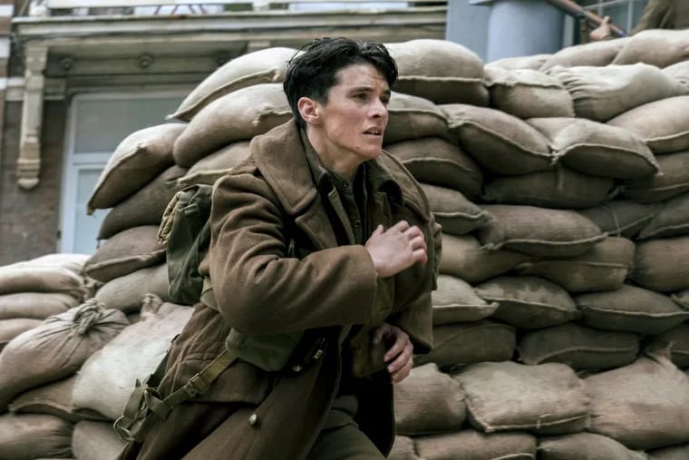 Fionn Whitehead in a scene from &quot;Dunkirk.&quot;
