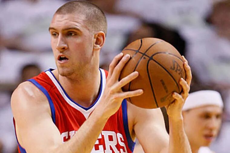 The Sixers were 14-6 in games during which center Spencer Hawes scored in double digits. (Wilfredo Lee/AP Photo)