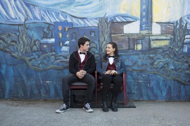 &quot;13 REASONS WHY&quot;: (Left to Right) Dylan Minnette as Clay Jensen and Katherine Langford as Hannah Baker.
