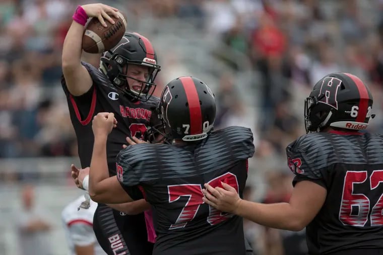 Senior quarterback Jay Foley (left, with the football) leads Haddonfield against St. Joseph in a clash of the No. 3 and No. 1 teams in the rankings.
