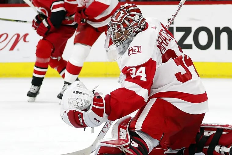Goaltender Petr Mrazek was acquired by the Flyers for a pair of conditional draft picks.