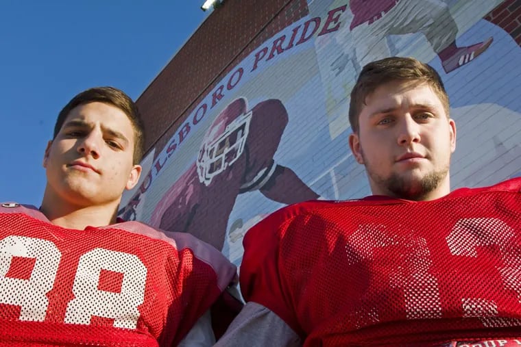 Paulsboro High School junior cousins Santino Morina (left) and Anthony Morina (right) have led the Red Raiders into the South Jersey Group 1 title game.