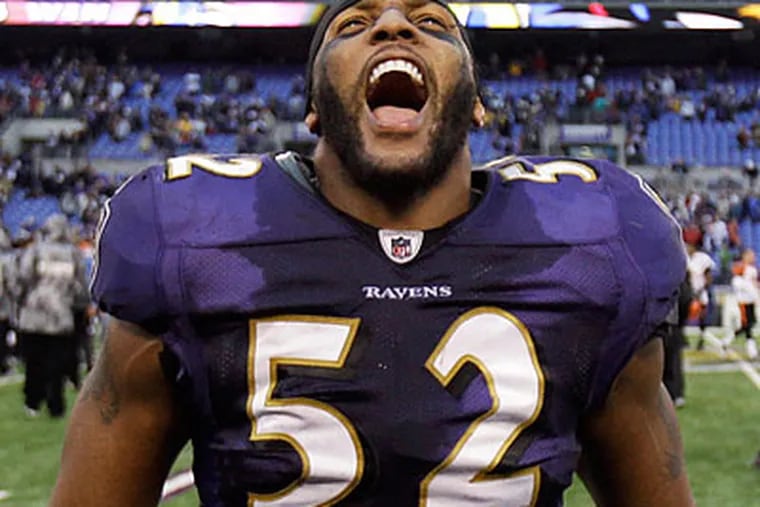 "Watch how much crime picks up if you take away our game." Ravens linebacker Ray Lewis told ESPN. (Rob Carr/AP file photo)