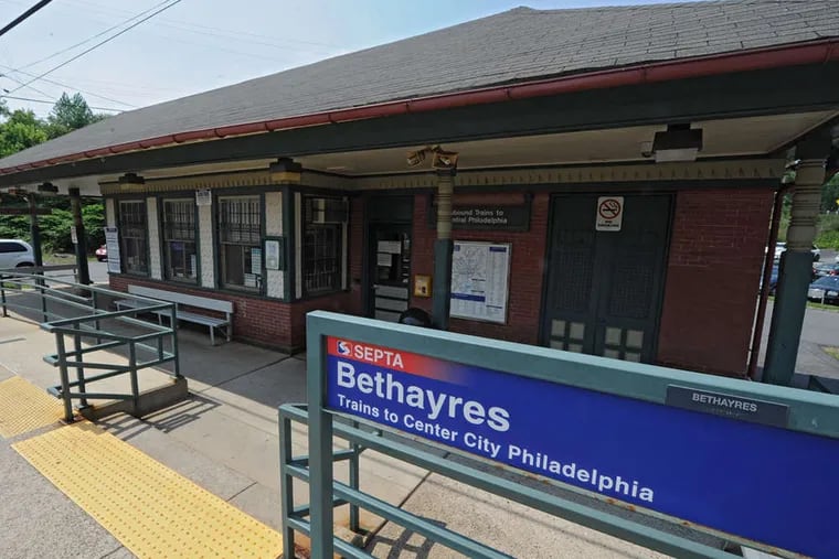 The Bethayres train station on SEPTA's West Trenton line offers an easy commute into Philadelphia.