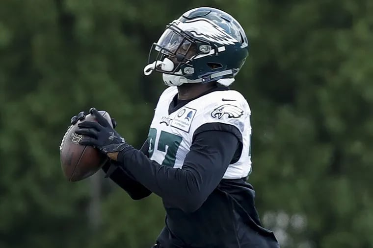 Eagles safety Malcolm Jenkins during practice on Sept. 7, 2017.