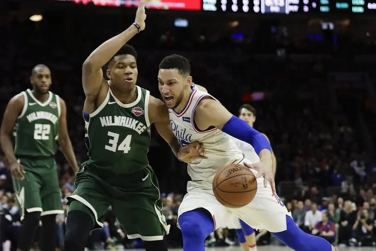 Could Sixers guard Ben Simmons spend the next round helping contain Bucks’ star Giannis Antetokounmpo.