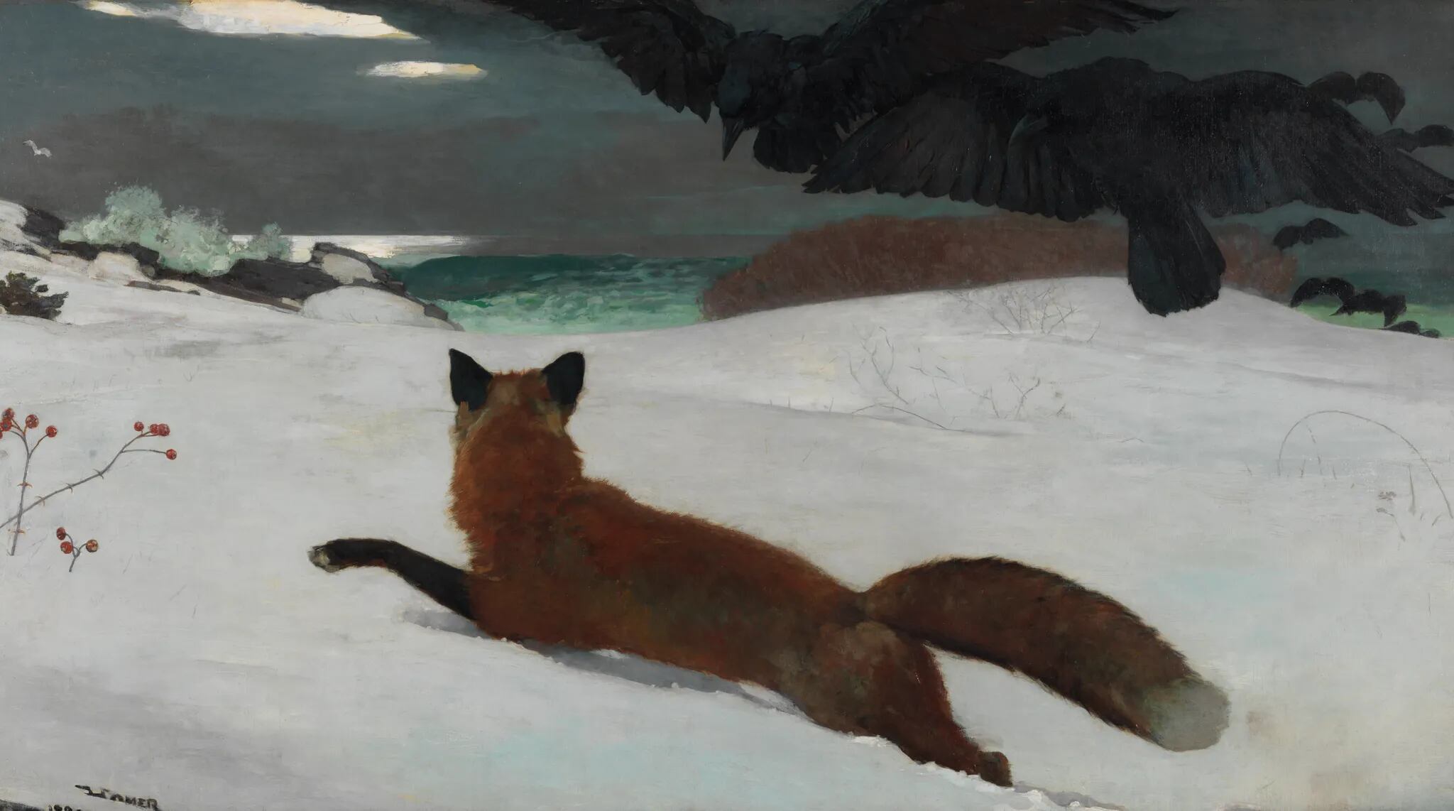 Winslow Homer's "The Fox Hunt," which many argue is one of the best American paintings ever. The painting is a part of PAFA's new show, which runs through April 2023.