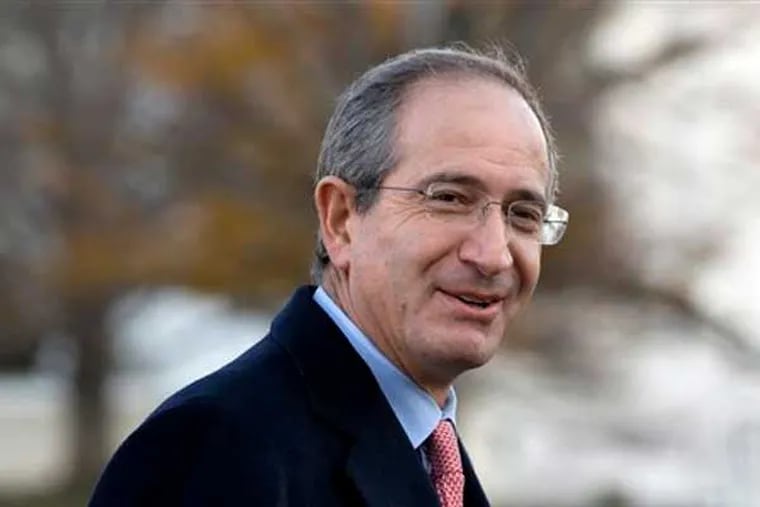FILE- In this Wednesday, Nov. 28, 2012, file photo, Comcast Corp. CEO Brian Roberts, arrives at the White House to attend a meeting of business leaders with President Barack Obama and Vice President Biden at the White House in Washington. (AP Photo/Jacquelyn Martin, File)