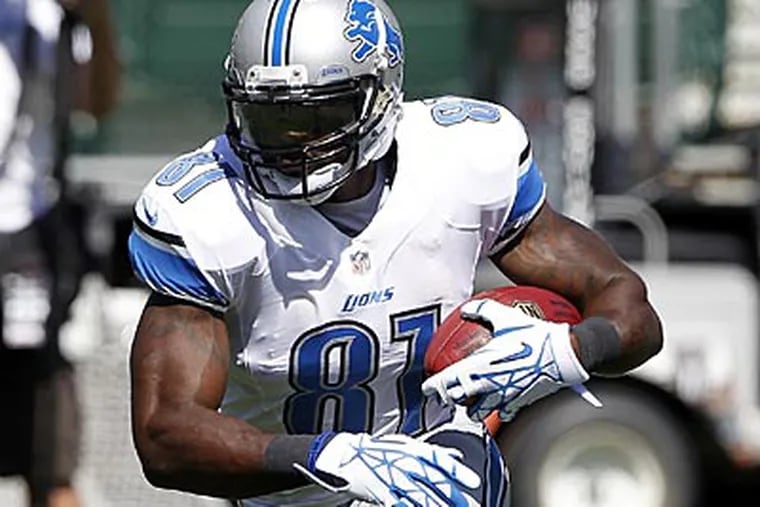 Since 2008, Calvin Johnson has more touchdown catches (46) than any other NFL receiver. (Paul Spinelli/AP)