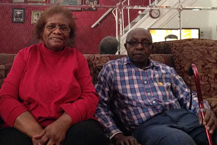 Rulee and Shirley Williamson in their North Philly rowhouse. (Helen Ubinas/Staff)