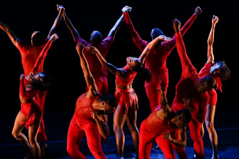 Philadanco dancers perform in "Conglomerate" on April 2019 at the Kimmel Center. The company has been awarded $200,000 in the newly announced William Penn/Mellon Foundation grants.