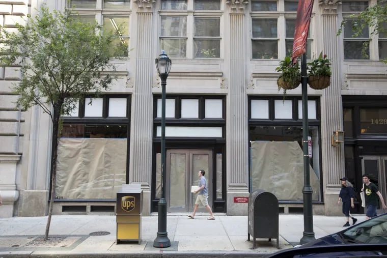 Armani Exchange is closed near Rittenhouse Square.( MARGO REED / Staff Photographer )