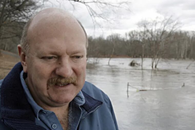 David Jones, a part owner of the River Beach Campsites, said the June 2006 flood at his campsites in Milford, Pa., wiped out his business. (Akira Suwa /Inquirer)