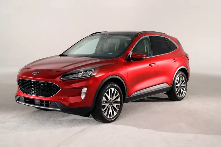 This March 25, 2019, photo shows the new Ford 2020 Escape in Warren, Mich. Ford is hoping to regain a dominant position in the compact SUV segment when it rolls out a revamped version of the Escape this fall.