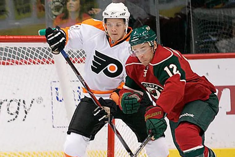 Matt Walker has not played in a regular season game for the Flyers this season. (Andy King/AP file photo)