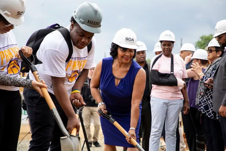 In this file photo, former Camden school board president Martha Wilson participates in the groundbreaking for a new school. Wilson died in 2020.