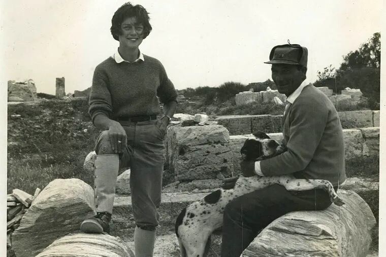Theresa Howard Carter at Lepcis Magna, Libya, in 1960.