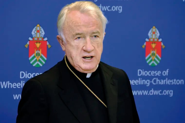 A 2015 file photo shows West Virginia Bishop Michael J. Bransfield, then-bishop of the Roman Catholic Diocese of Wheeling-Charleston.