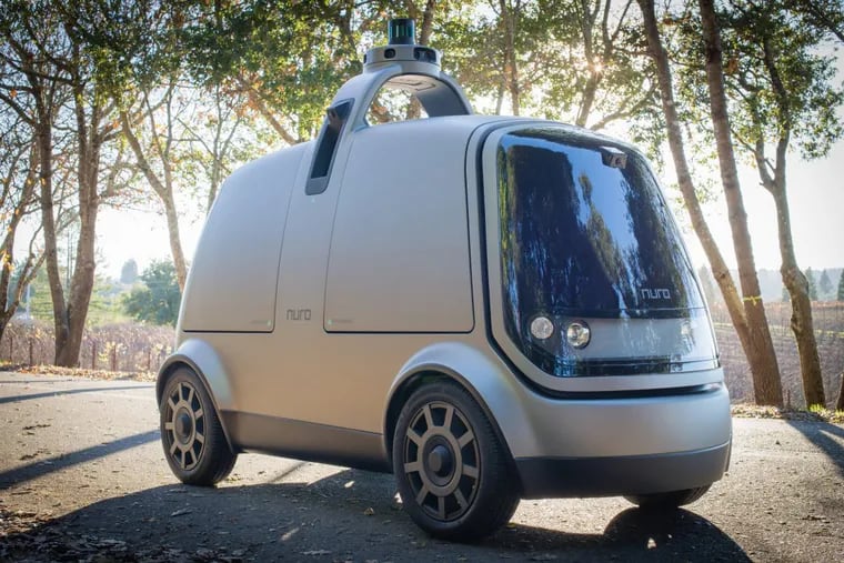 The new autonomous vehicle unveiled last week by Nuro, a Silicon Valley startup.