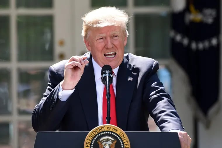 President Trump announces his plans on the Paris climate change accord Thursday.