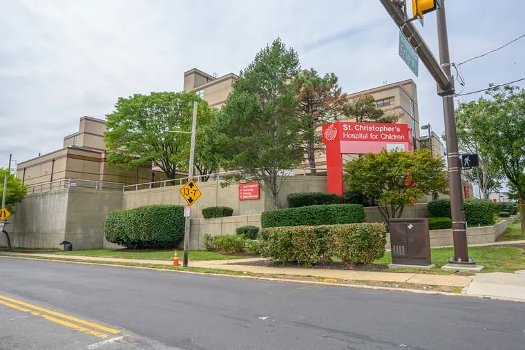 Exterior view of St. Christopher's Hospital for Children in North Philadelphia on Sept. 5, 2019.