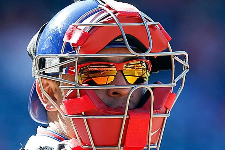 Carlos Ruiz said he's still attempting to get into a comfort zone at the plate after his near monthlong absence. (Yong Kim/Staff Photographer)