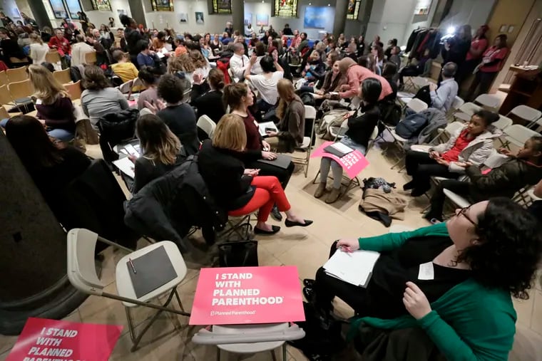 Groups strategize during a breakout portion of Planned Parenthood Southeastern Pennsylvania session at Philadelphia Episcopal Cathedral on Jan. 25, 2017.