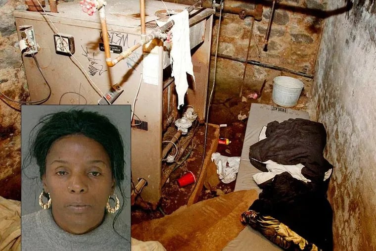 More than six years after authorities rescued four victims from this sub basement of a Tacony apartment building in Oct. 2011, Nicklaus Woodard, the final defendant in a ring charged with kidnapping and exploiting disabled adults for their Social Security checks, pleaded guilty to federal charges Wednesday. Inset: Ringleader Linda Ann Weston.