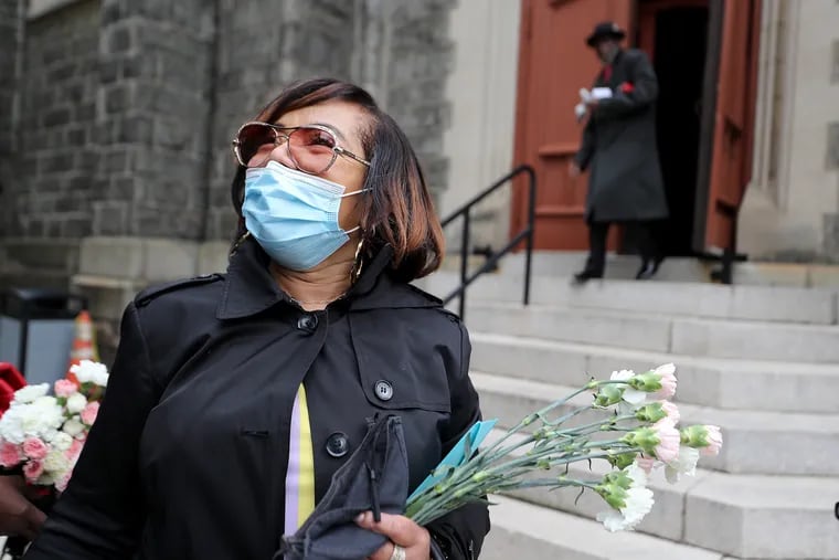 After Mass at St. Martin de Porres Church in North Philadelphia, parishioner Aloha Young, 71, of Pennsauken, said she agrees with a draft Supreme Court opinion that would reverse Roe v. Wade, but said abortion should be allowed if a mother's life is in danger.
