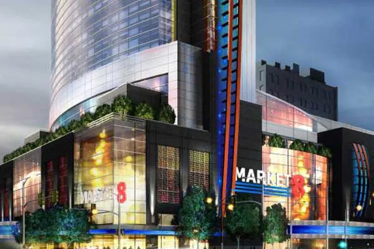 Rendering of proposed Market8 Casino. There's no doubt, if a second casino opens in Philadelphia, SugarHouse and other area casinos will see their business dip.