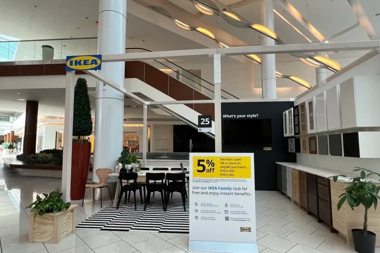 The new Ikea pop-up store at Cherry Hill Mall offers customers kitchen design solutions.