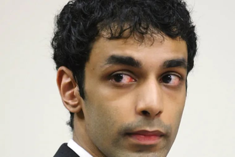 Former Rutgers student Dharun Ravi was sentenced in webcam spying on his roommate, who committed suicide. (MARK R. SULLIVAN / Associated Press)