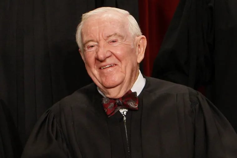 Former Supreme Court Justice John Paul Stevens, seen here in 2009. Stevens called for the full repeal of the Second Amendment in a New York Times opinion piece on Tuesday.