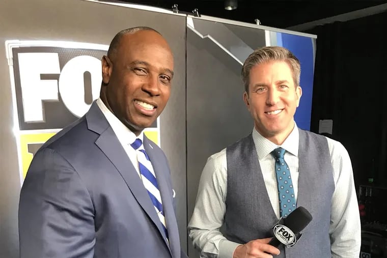 Thanks to the NFL flex, Fox Sports announcers Charles Davis (left) and Kevin Burkhardt will call the Eagles must-win game against the Seattle Seahawks on Sunday.