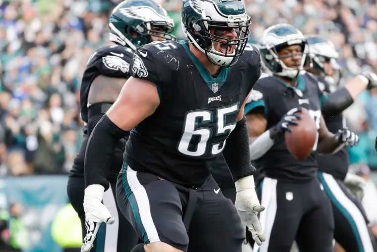 Lane Johnson's celebrations say a lot about how he -- and the Eagles -- play.