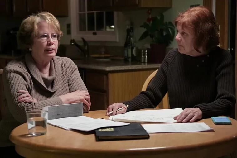 Abbie Schaub (left) and Gemma Hoskins in a scene from Netflix’s “The Keepers.”