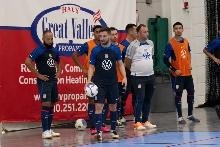 Luciano "Lucho" Gonzalez (center) of the U.S. men's futsal team was born in Stratford, N.J., and moved to Argentina with his family when he was three years old.