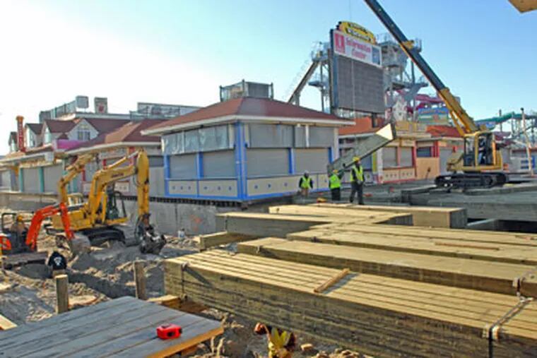 Wildwood is at odds with environmental groups over the use of tropical hardwood to renovate its famous boardwalk. (April Saul / Staff Photographer)