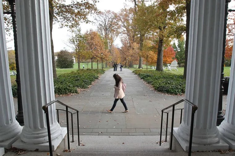 Swarthmore College's applications dropped 16 percent this year. The school required two supplemental essays, more than many other schools did.