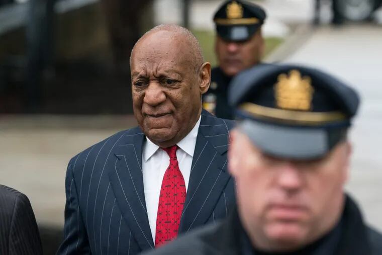 Bill Cosby arrives at the Montgomery County Courthouse in Norristown on Thursday. JESSICA GRIFFIN / Staff Photographer