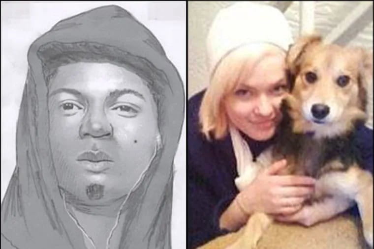 Left: Police released this sketch of a suspect based on a description by a woman who survived an attempted strangling. Right: Facebook photo of Allison Edwards, who was a victim of a separate strangling.