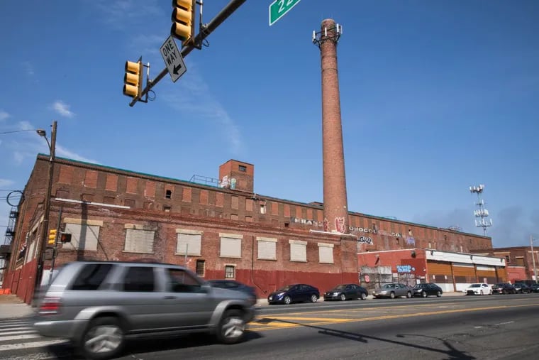 The former Frankford Chocolate Factory at 2101 Washington Ave. in South Philadelphia.