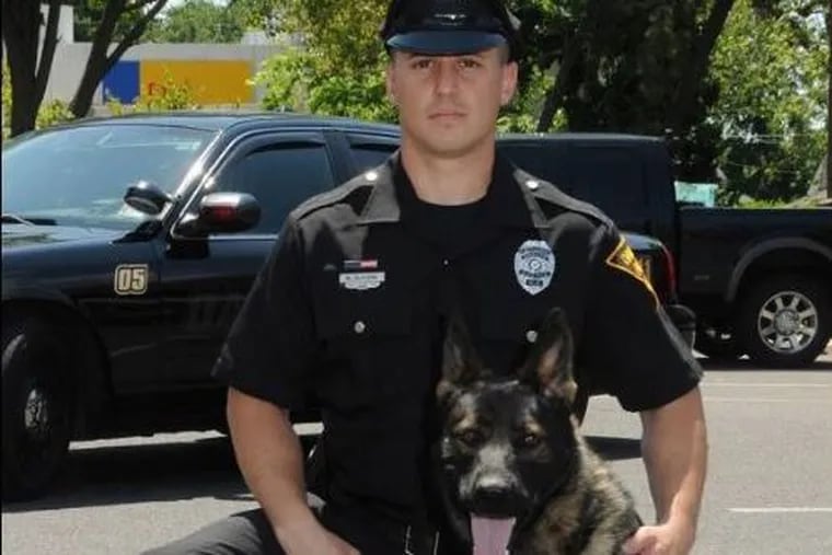 Officer Matthew Olivieri and K-9 Enzo of the Oaklyn Police Department.