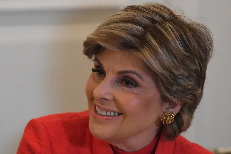 Attorney, Gloria Allred talks to reporters during a press conference at the Le Meridien Hotel in Philadelphia Pa. Sunday, September 23, 2018. Allred held a news conference prior to being honored by the Walnut Club where she was the featured speaker.