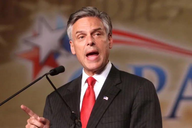 Jon Huntsman addressing the Conservative Political Action Conference in Orlando in 2011.